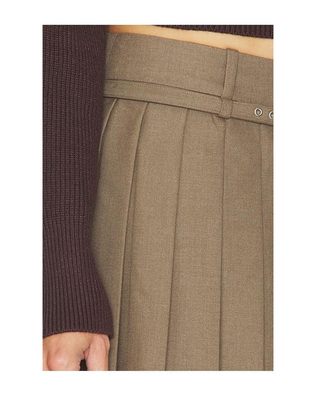 Camila Coelho Natural Kenna Midi Skirt