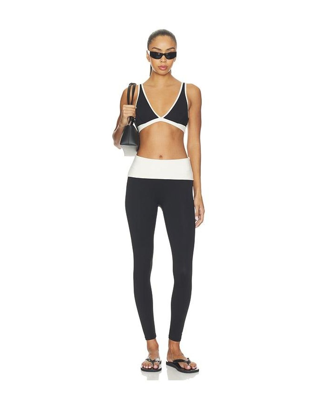 P.E Nation Black Fold Over Legging