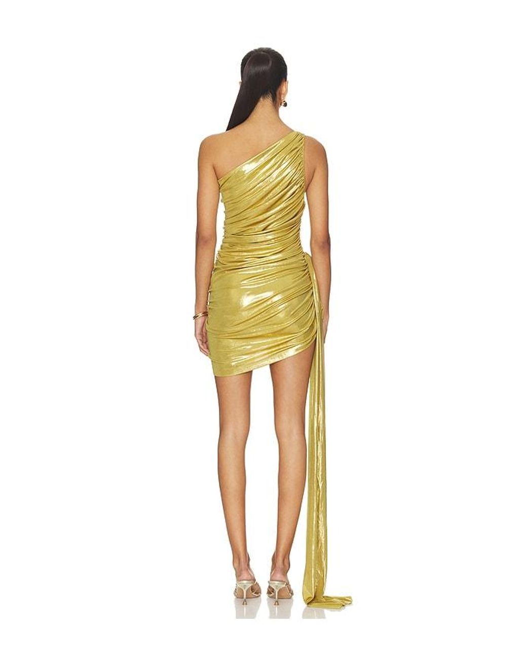 Norma Kamali Yellow Pickleball Diana Dress W/ Bow