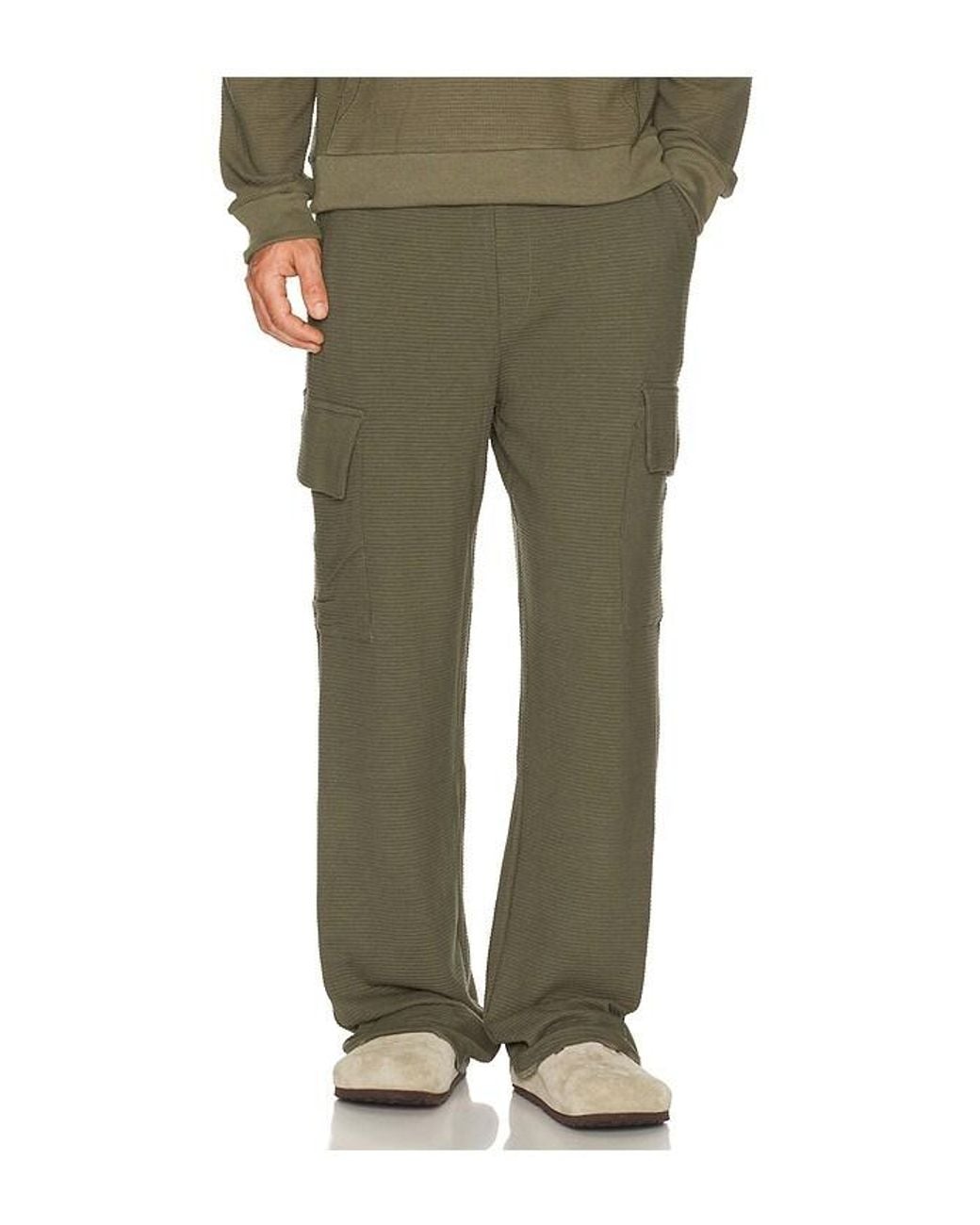 KROST Green Waffle Cargo Pant for men