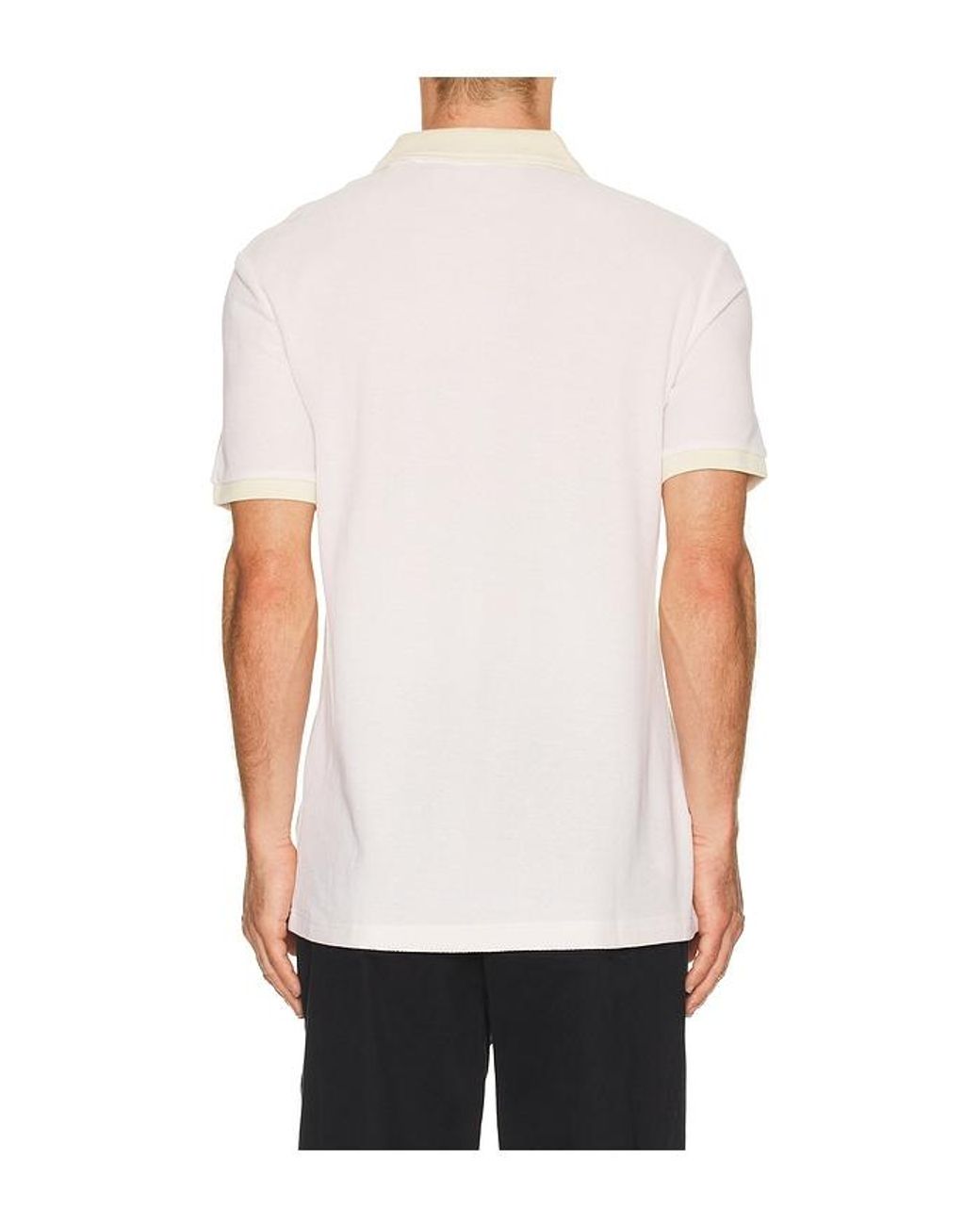 Original Penguin White Jacquard Honeycomb Polo for men