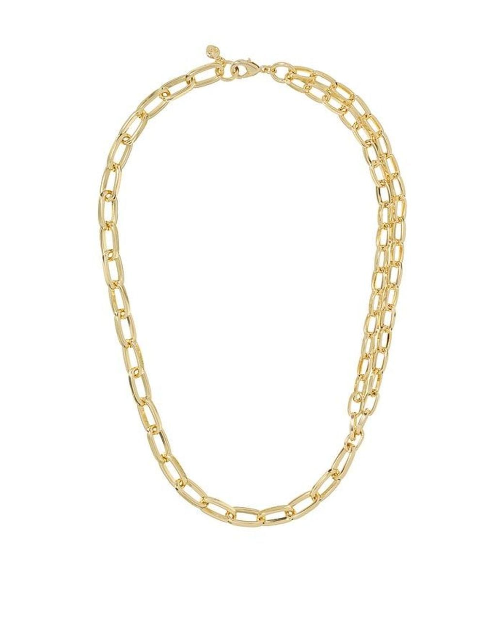 Roxanne Assoulin Multicolor The Paperclip Double Chain Necklace