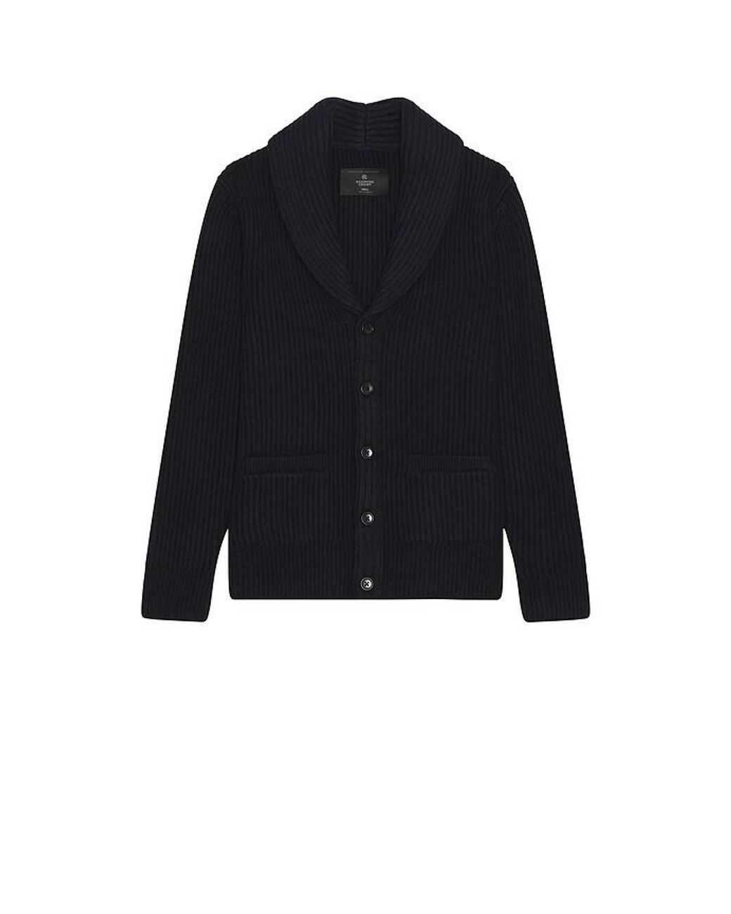 Reigning Champ Blue Merino Kenny Shawl Cardigan for men