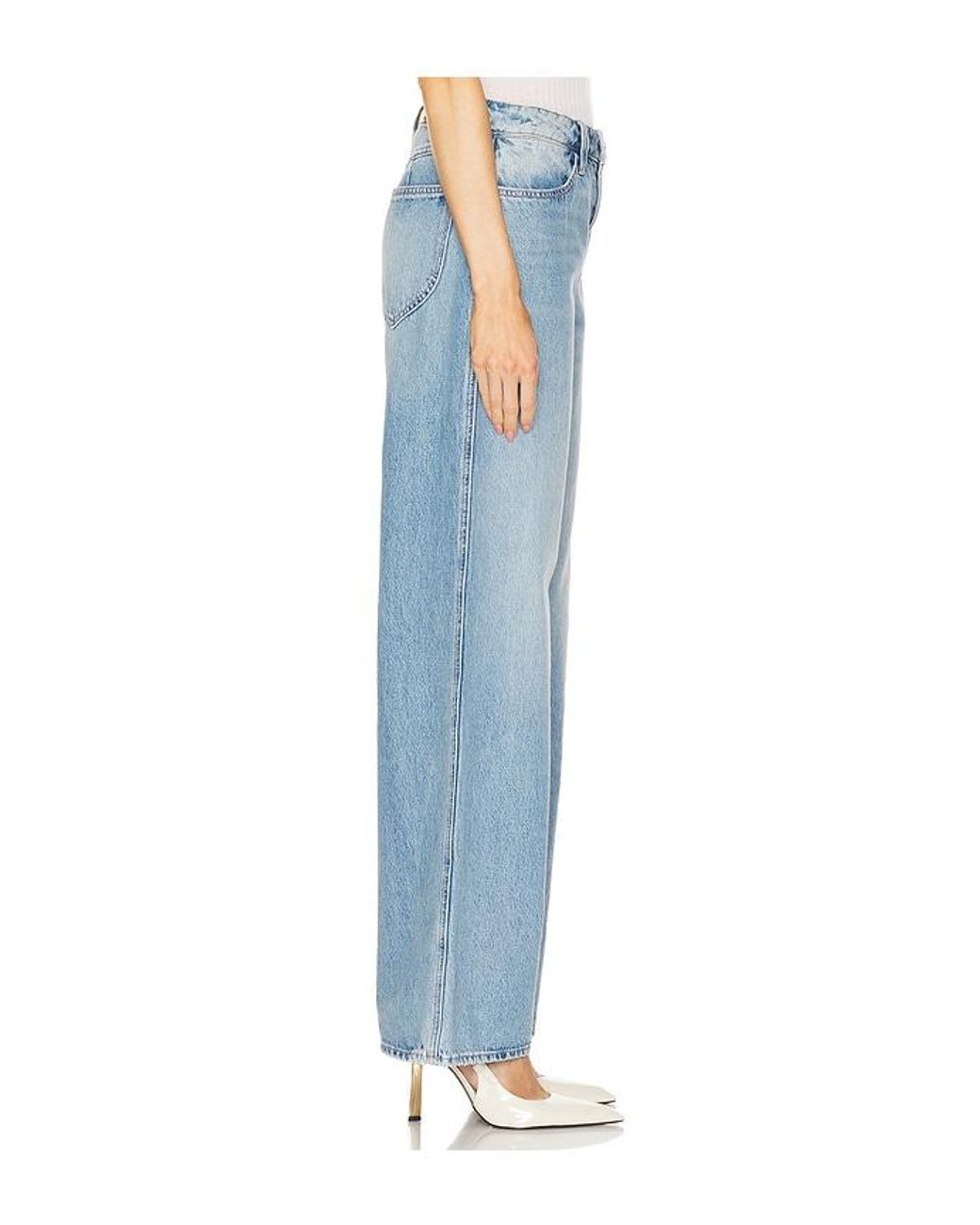 SPRWMN Blue Mid Rise Wide Leg Jeans