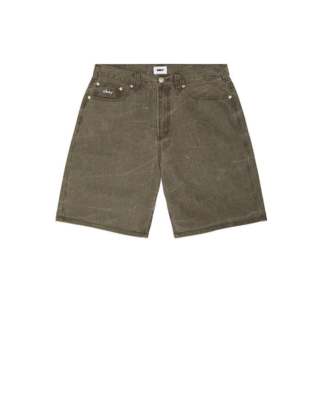 Obey Green Bigwig Baggy Denim Short for men