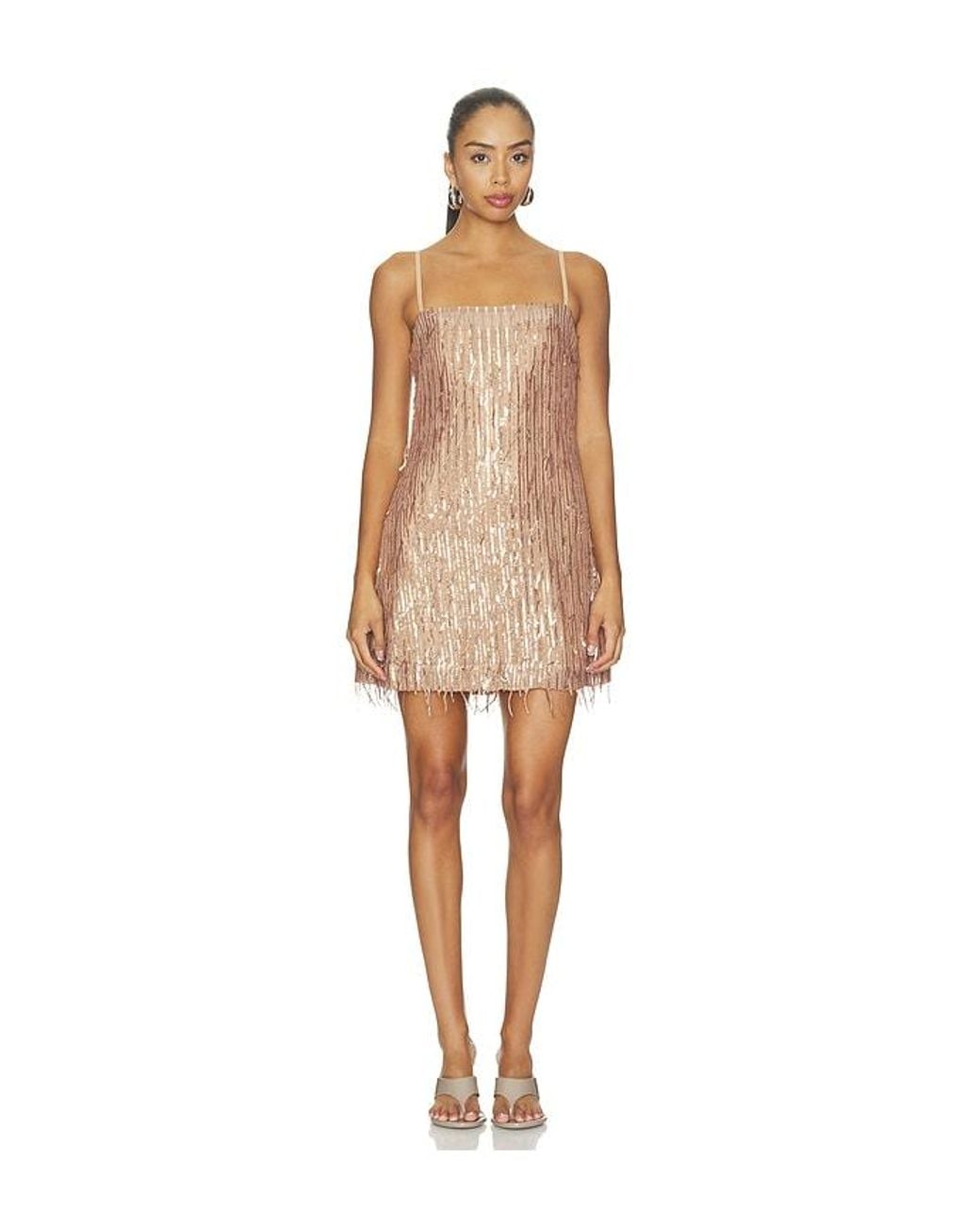 With Harper Lu Natural Shift Mini Dress