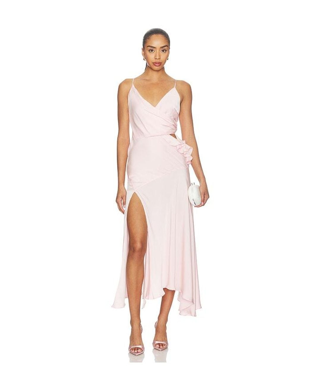Bardot White X Revolve Sorrel Mock Wrap Maxi Dress