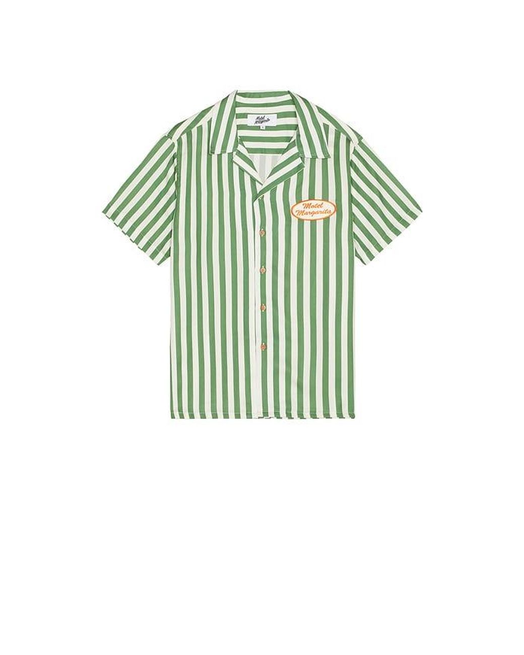 Motel Margarita Green Cabana Button Up Shirt for men