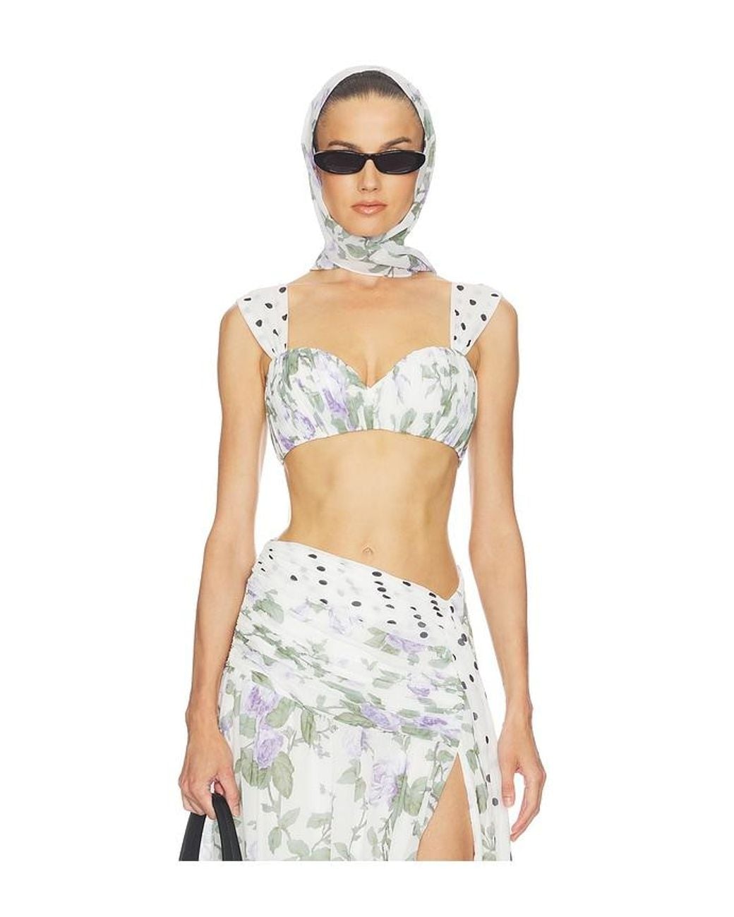 Sonya Moda White India Top With Scarf