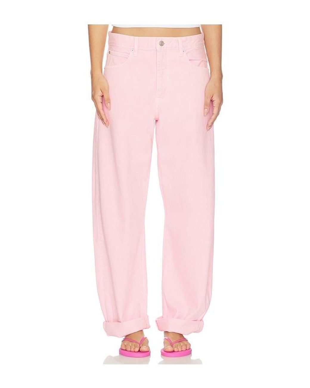 FRAME Pink The Bubble Jeans