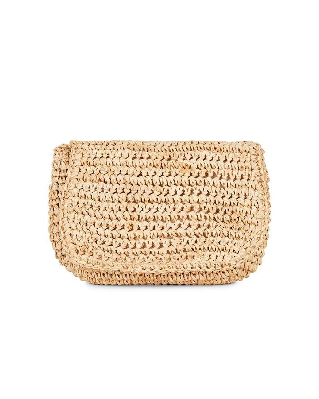 Hat Attack White Straw Belt Bag