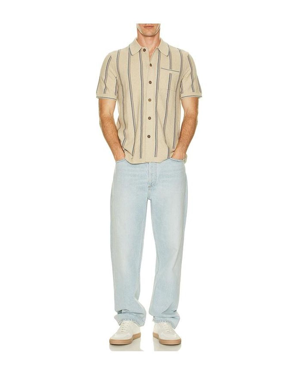 PULL en Cream Faherty Brand pour homme en coloris White