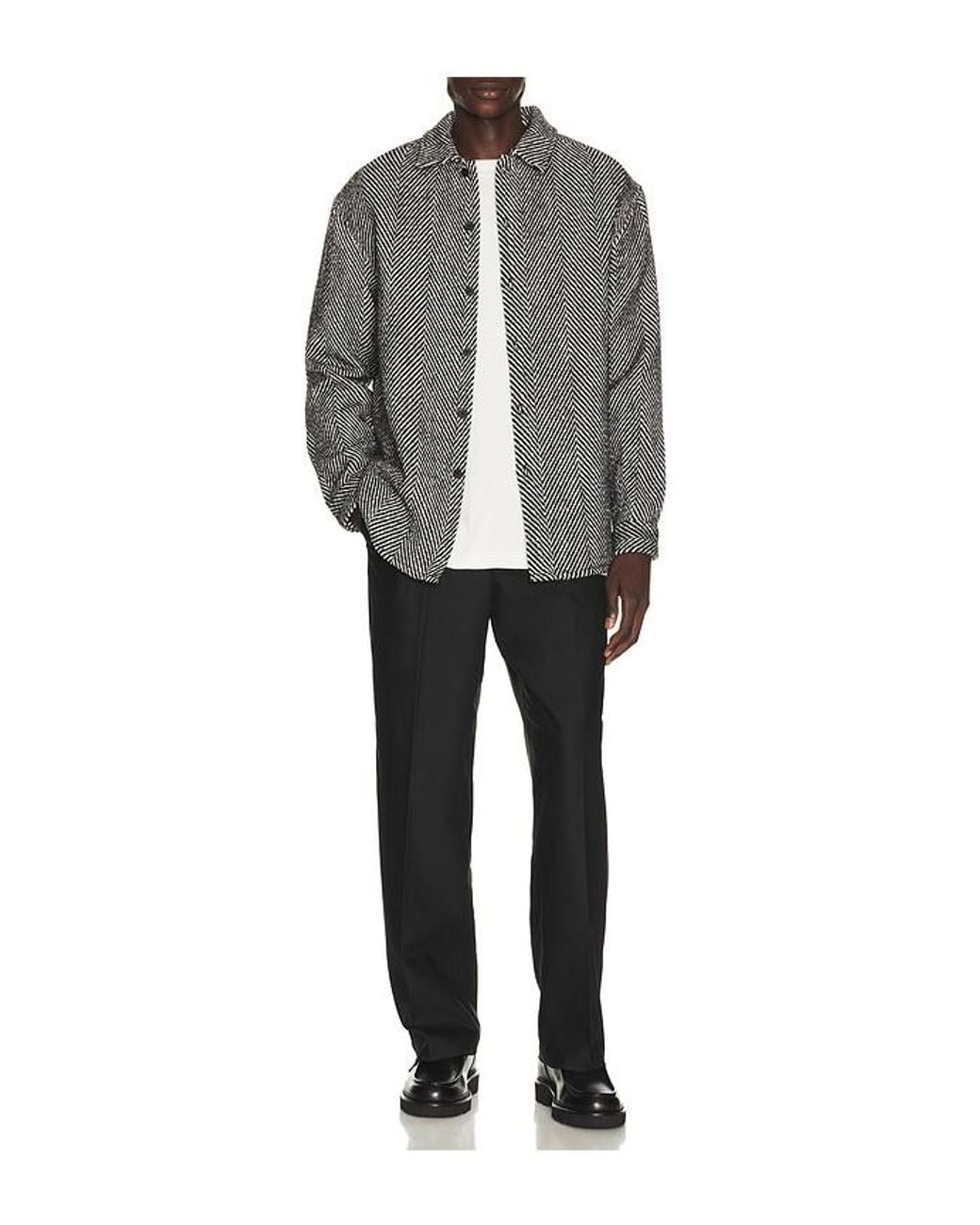 KROST Gray Eco Herringbone Shirt for men