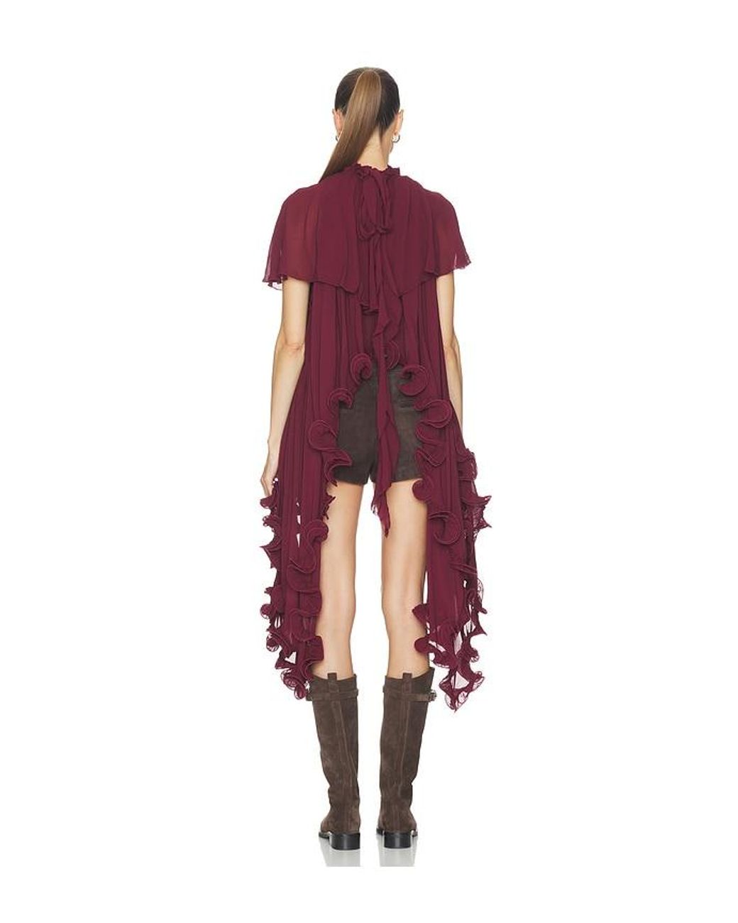 Aniye Records Red Ruffle Top