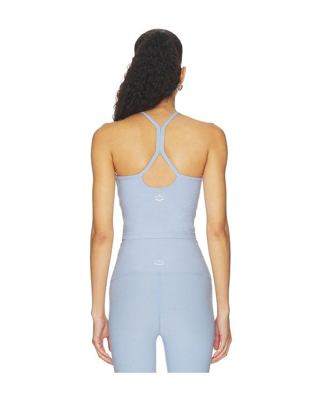Beyond Yoga Blue Spacedye Slim Racerback Cropped