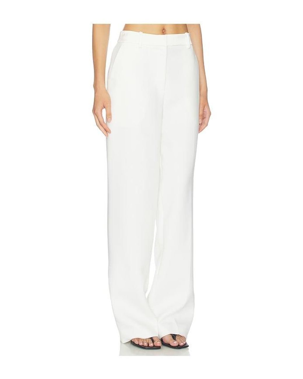 Jonathan Simkhai White Kaia Straight Leg Pant