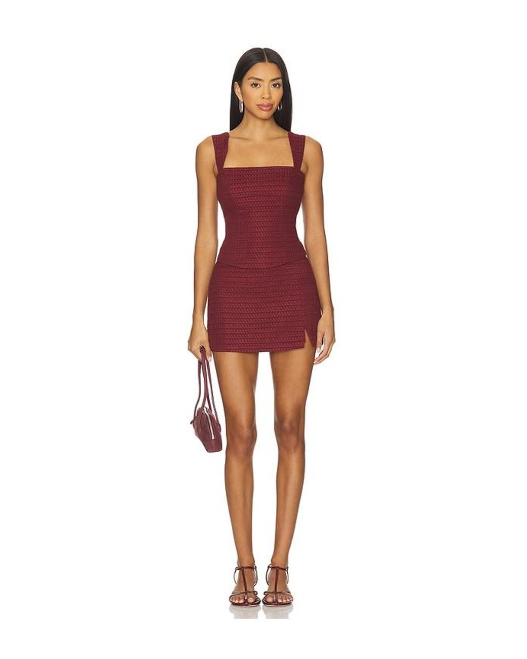 Amanda Uprichard Red Dale Skort