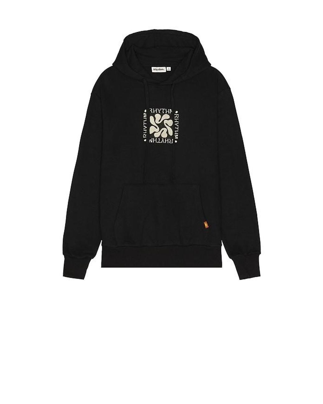 Rhythm Black Grange Fleece Hoodie for men