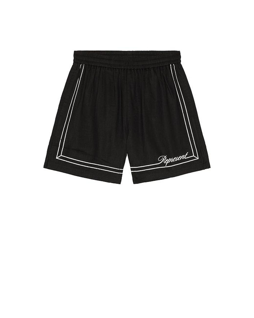 Represent Black Border Short for men
