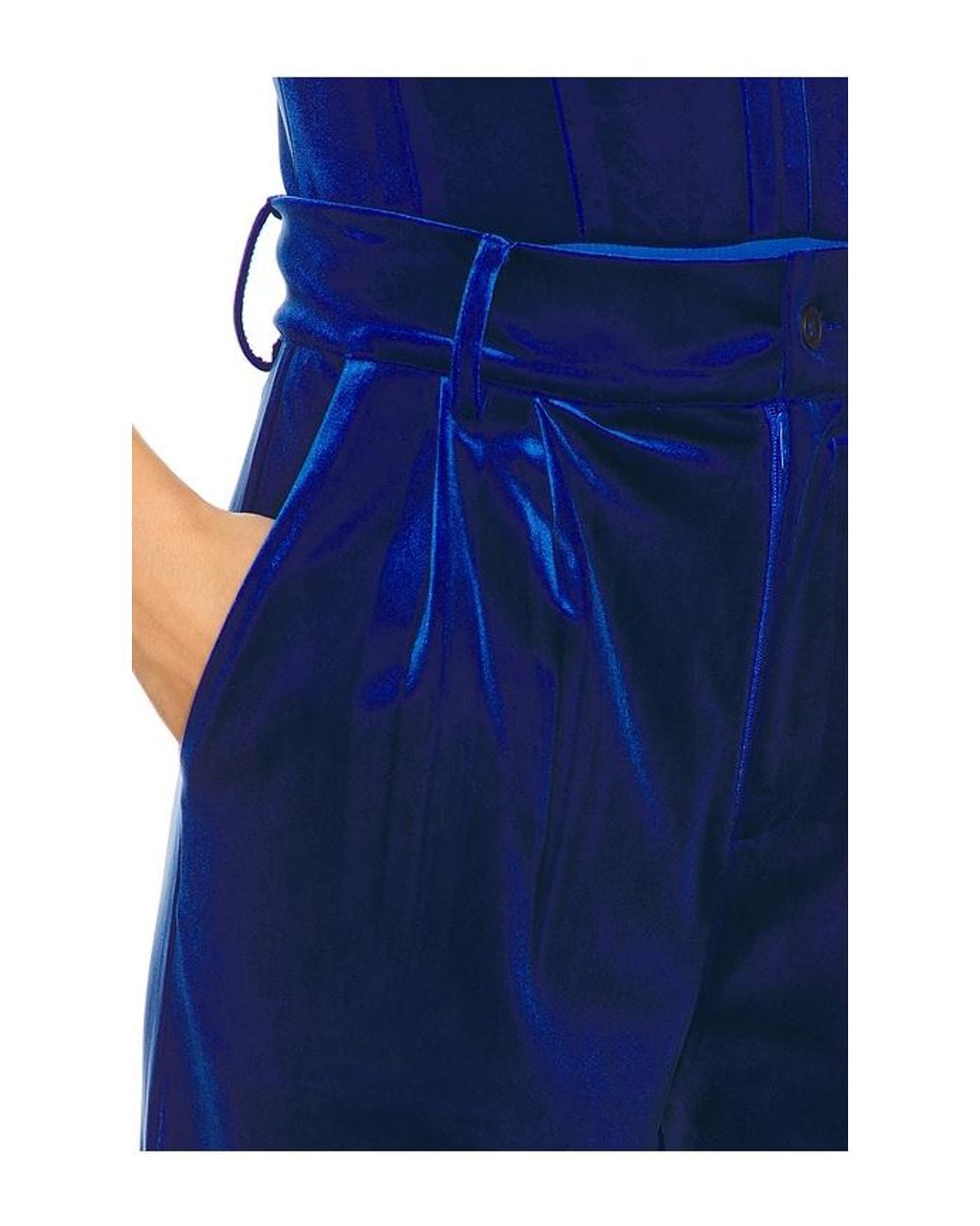 Karina Grimaldi Blue Ximena Velvet Pants