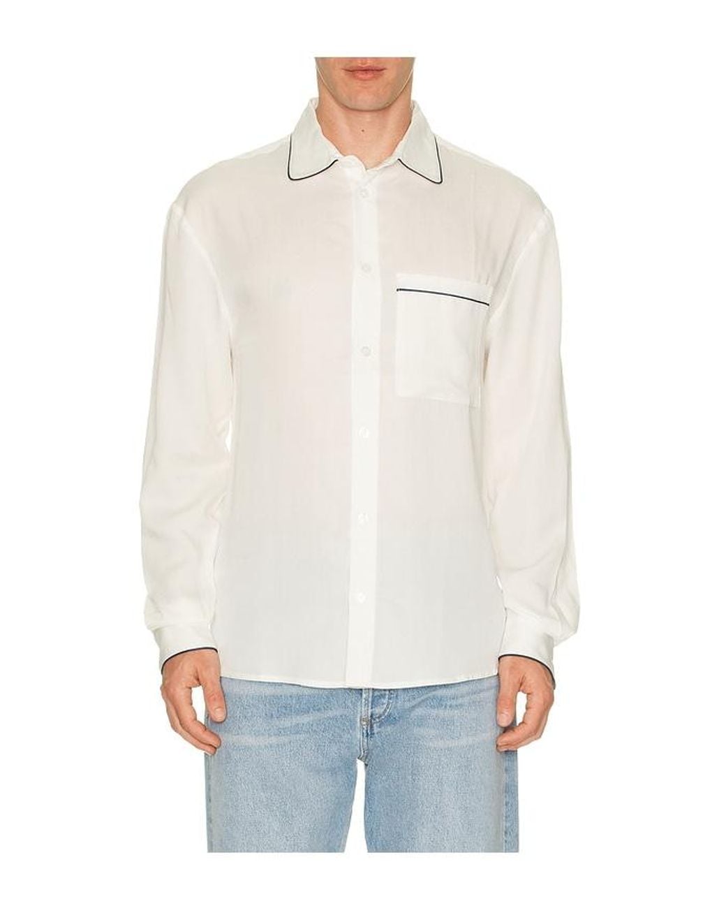KROST White Jordan Piping Shirt for men