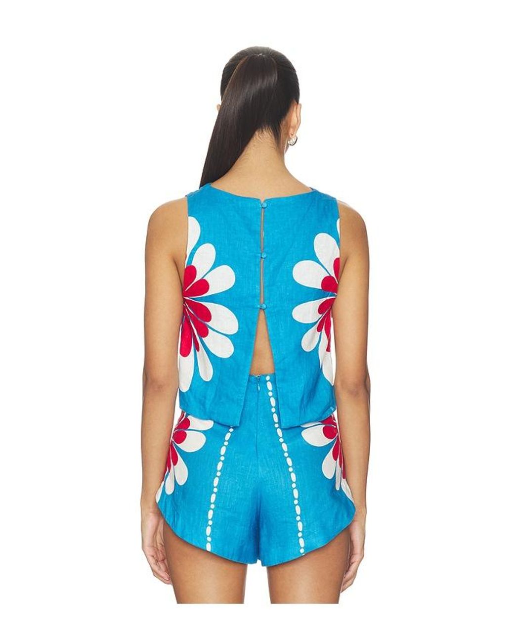 Cala De La Cruz Blue Avelino Top