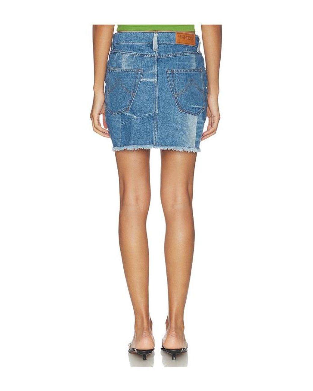 KENZO Blue Rock Patchwork Short