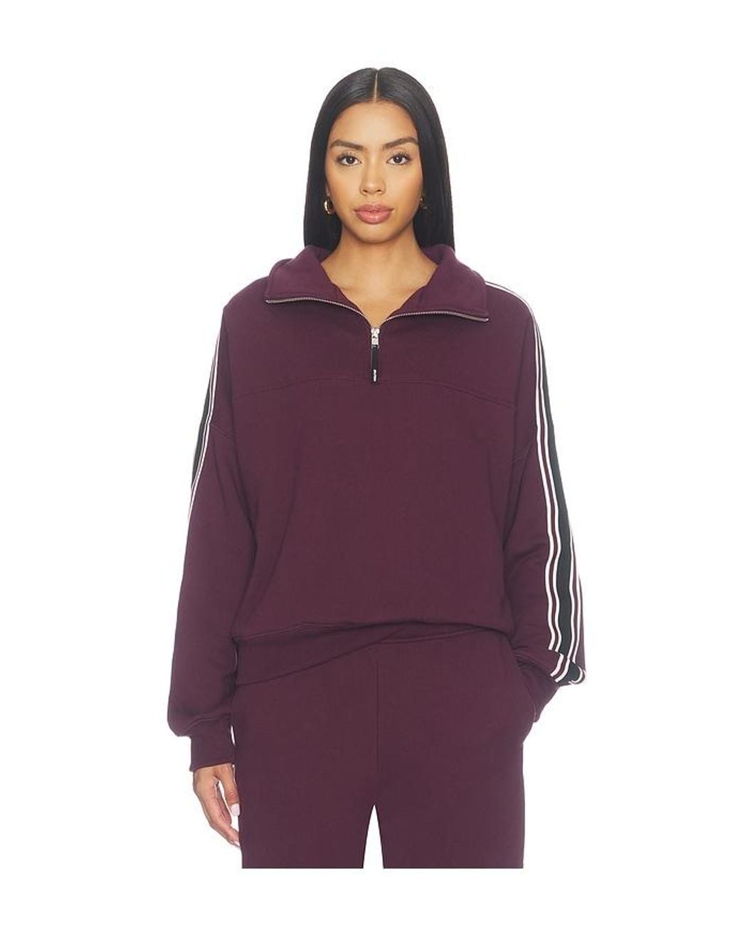 Splits59 Purple Goldie Oversized Half Zip Pullover