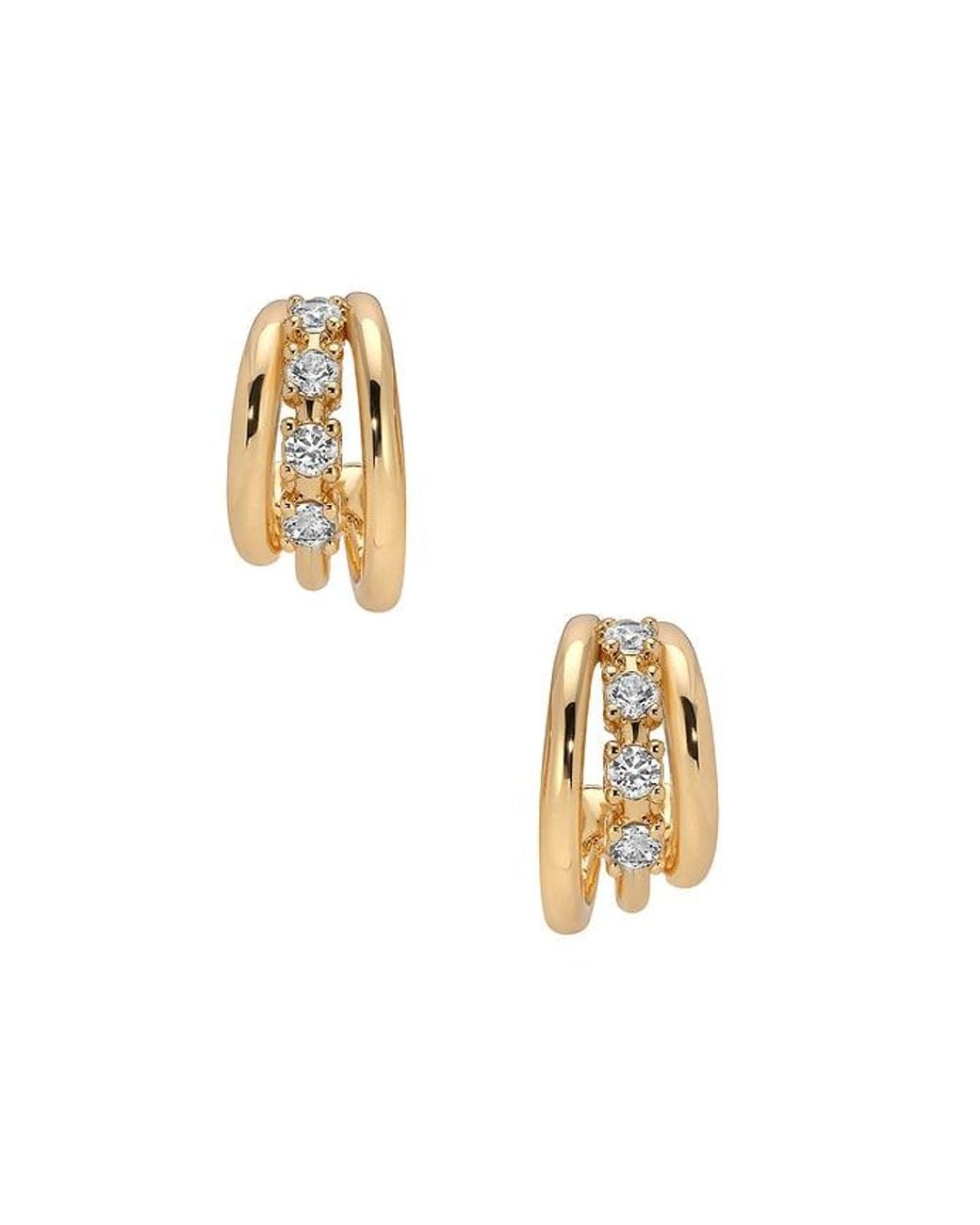 Ettika Metallic Mini Gleam Hoop Earrings