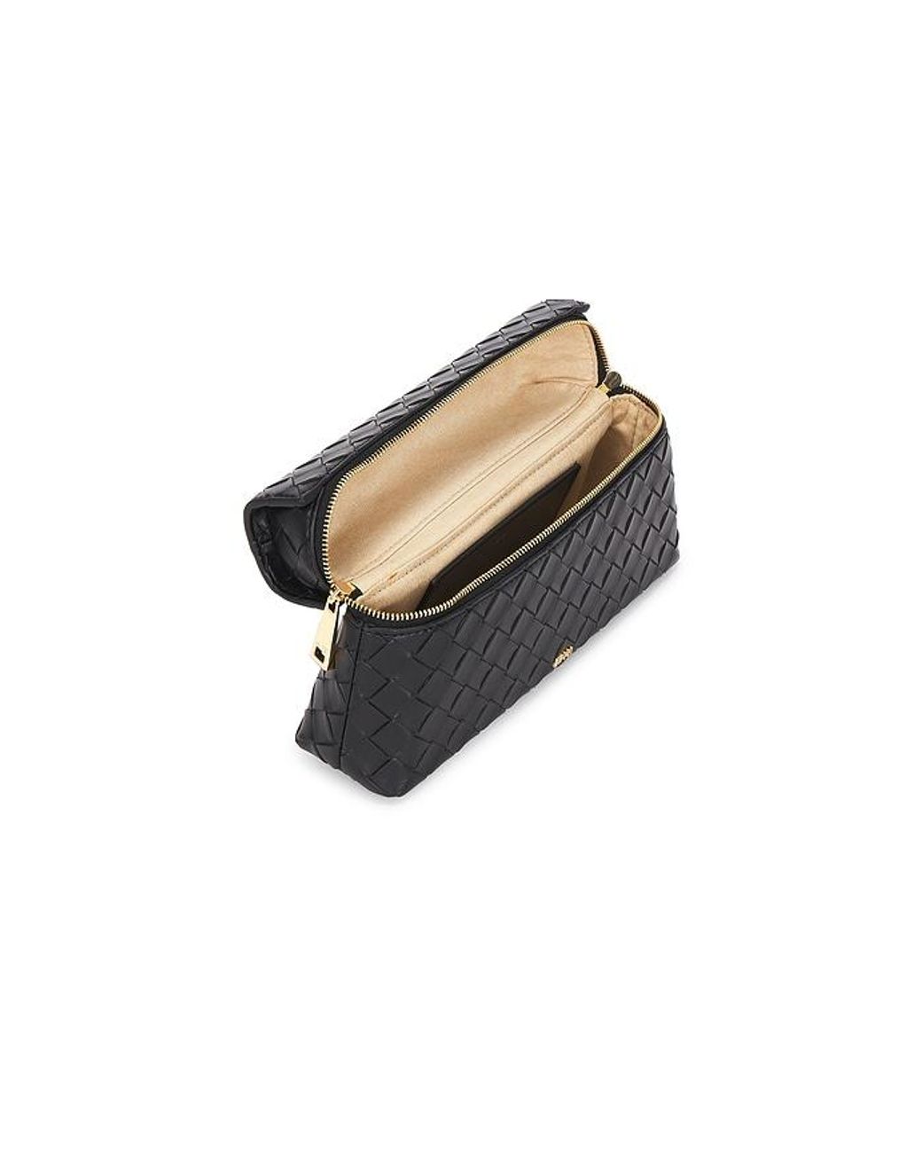 JW PEI Black Thea Weave Texture Top Handle Bag