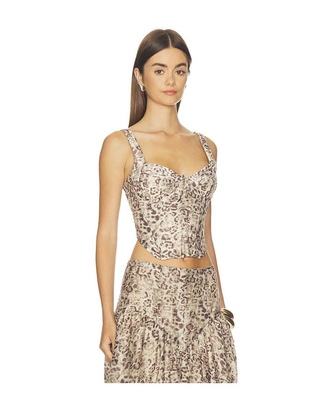 Bardot Natural Carolina Long Line Top