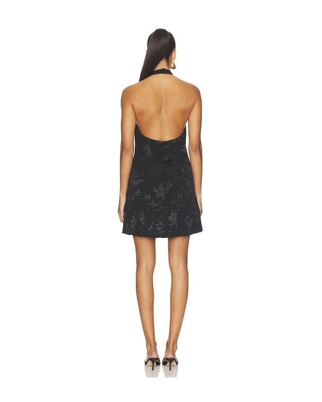 Hemant & Nandita Black Ruffle Hem Mini Dress