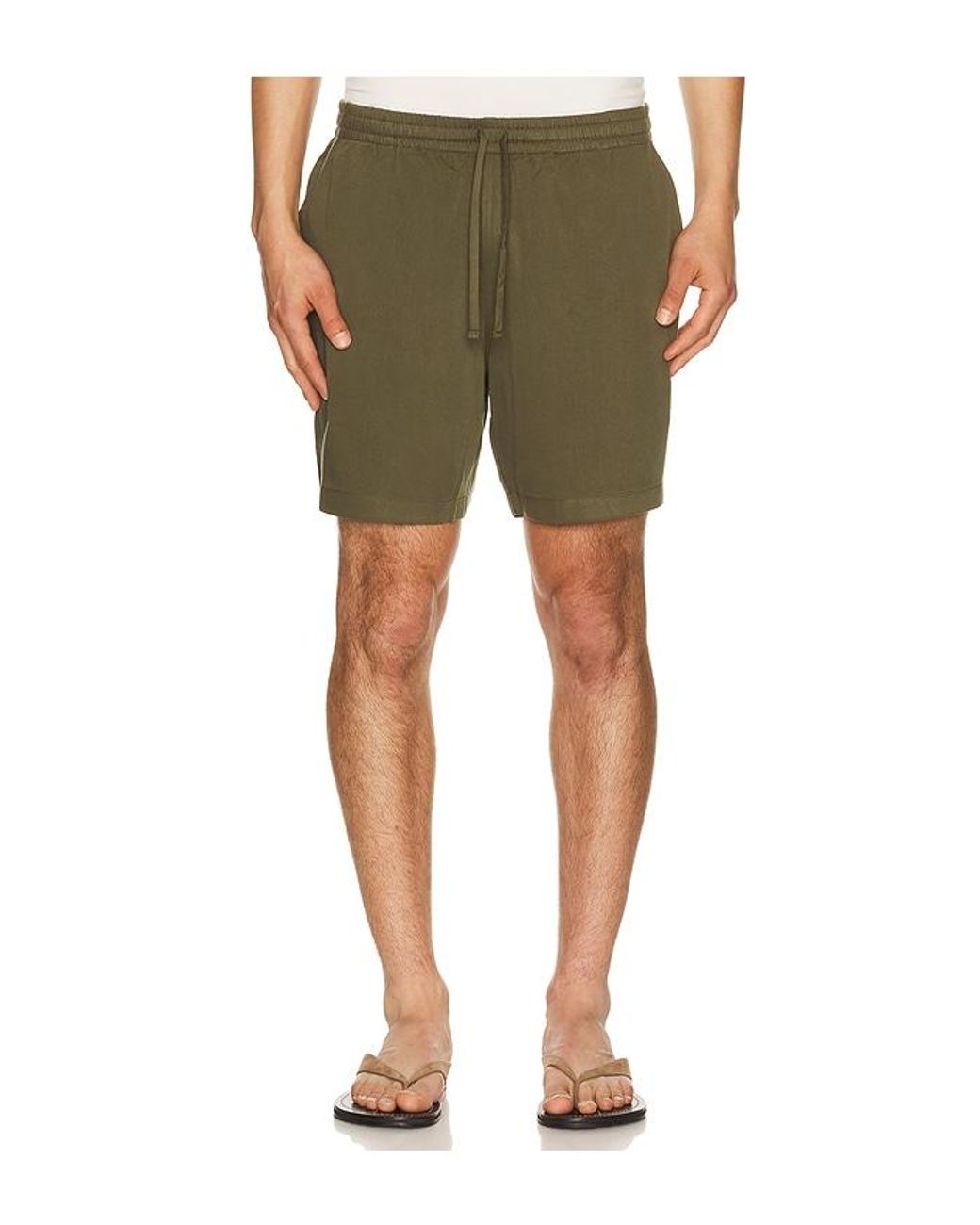 Onia Green Lyocell Beach Shorts for men