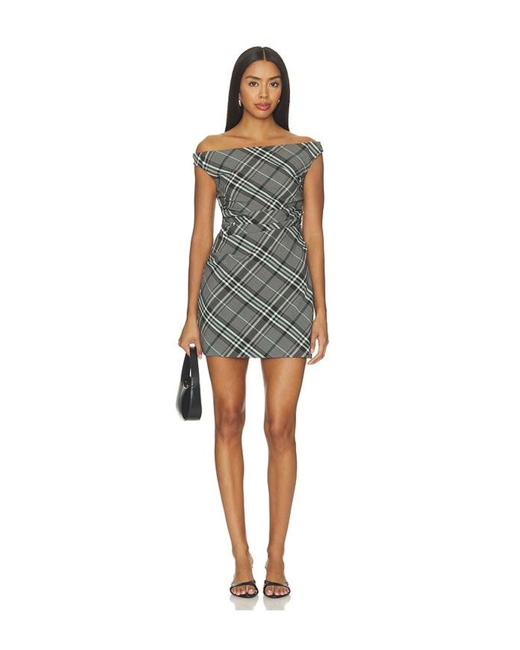 Jonathan Simkhai Multicolor Wells Off-Shoulder Mini Dress
