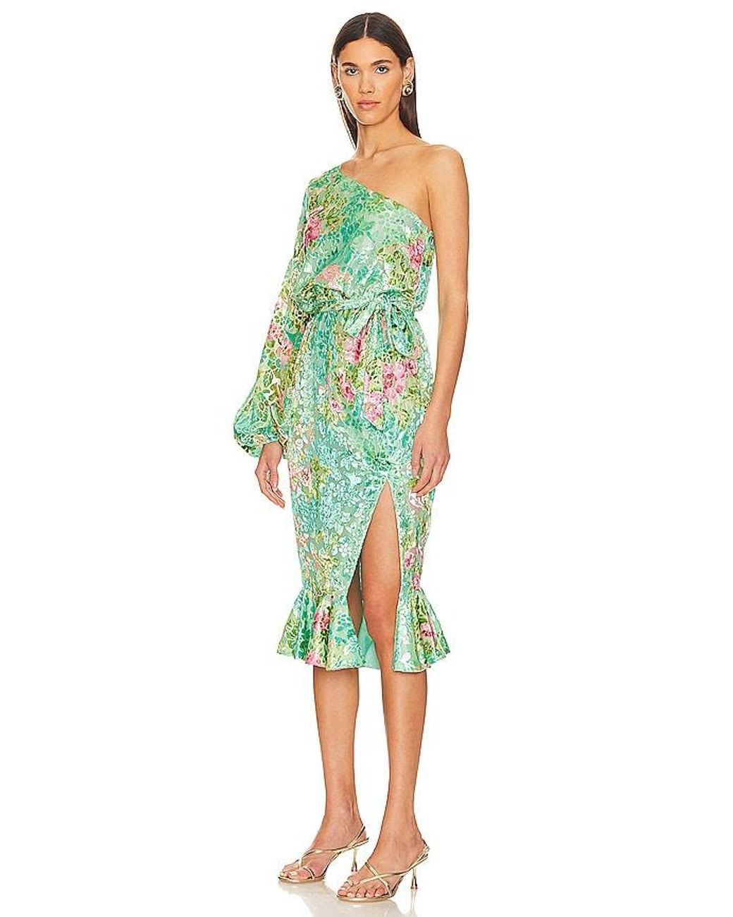 Hemant & Nandita Green X Revolve Veena Midi Dress