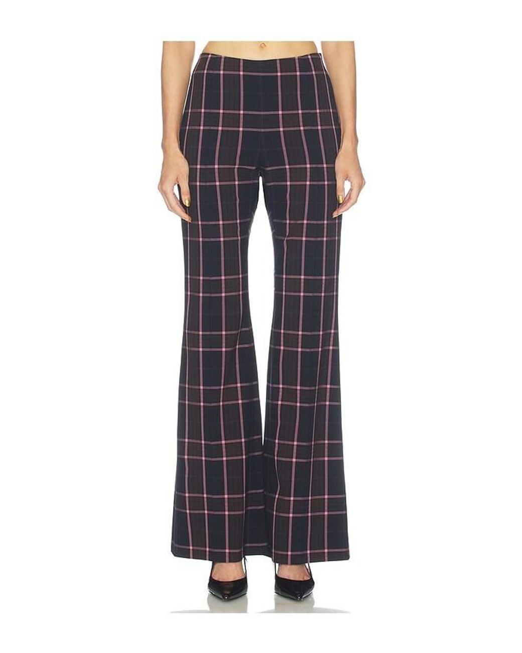 Smythe Blue Pintuck Flare Pant