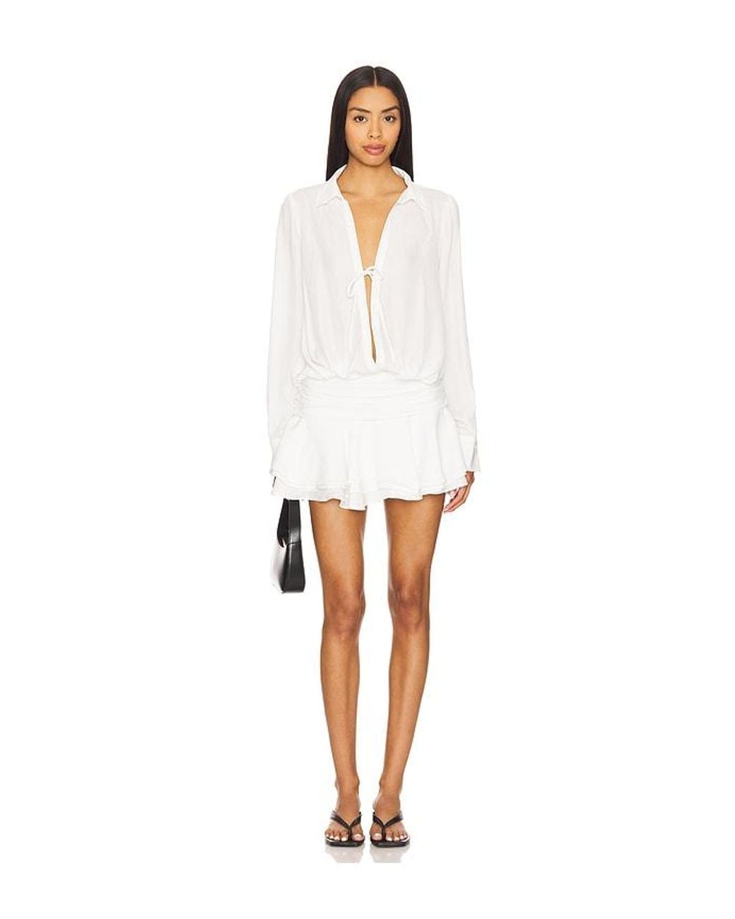 MORE TO COME White Wilma Mini Dress