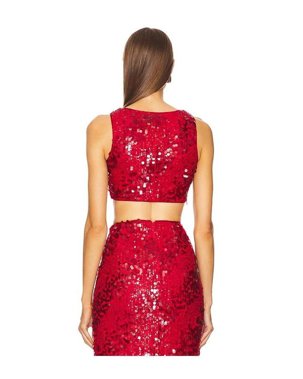 Michael Costello Red X Revolve Marlene Top