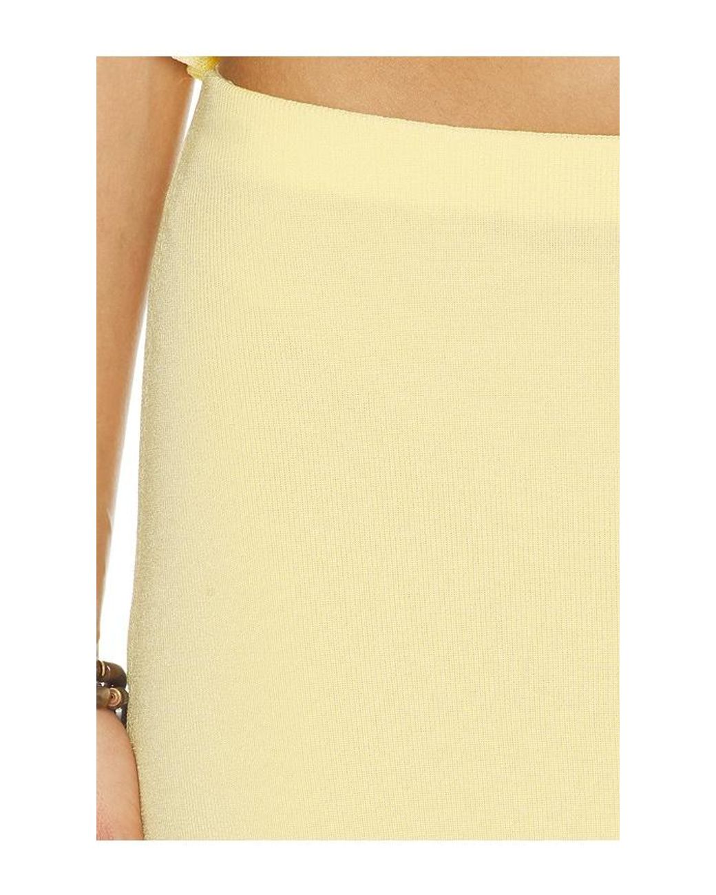Lovers + Friends Natural Delia Knit Midi Skirt