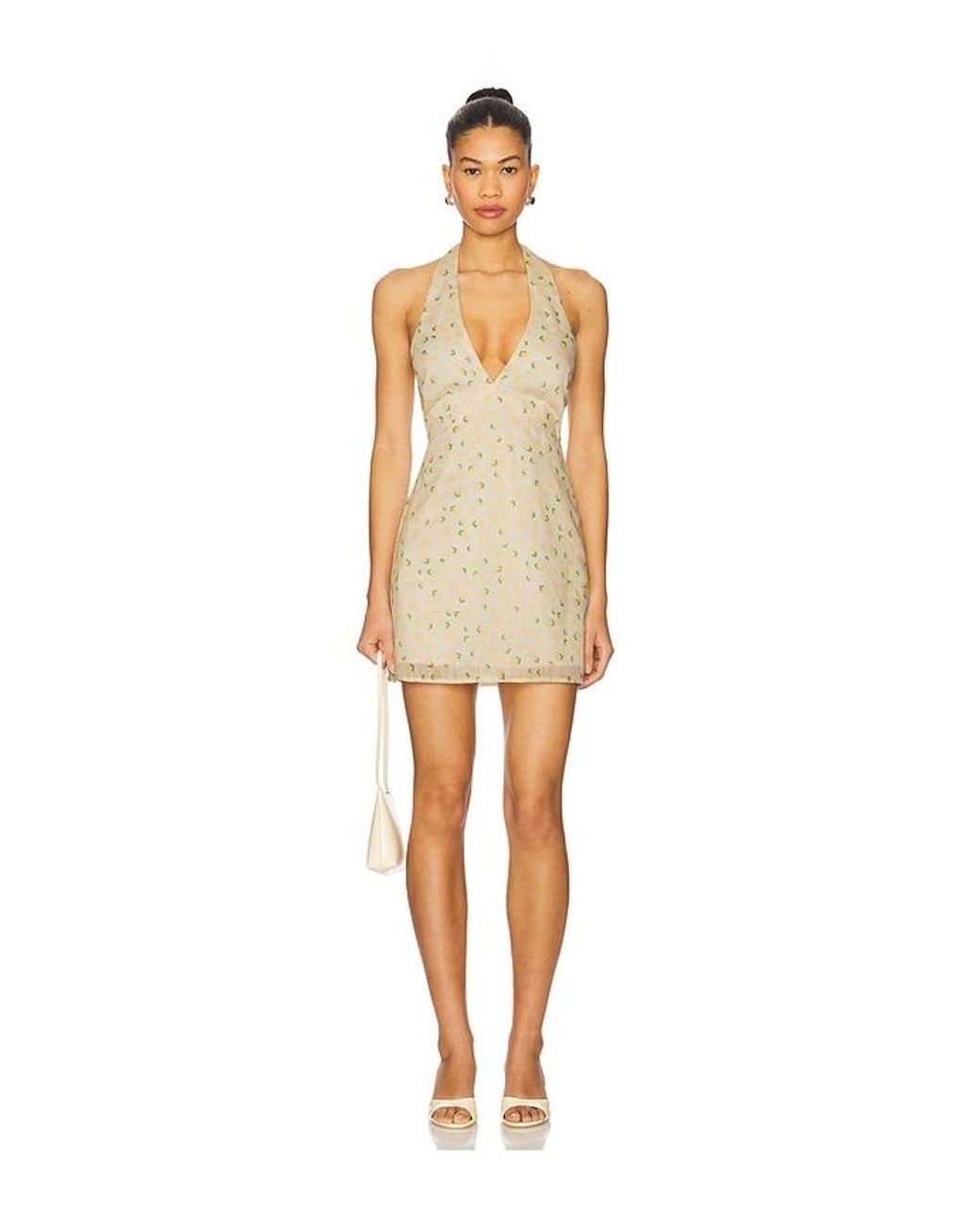 MORE TO COME Natural Alice Mini Dress
