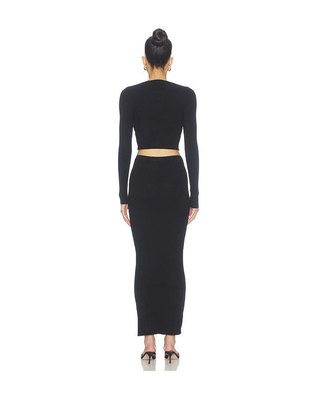 ALL THE WAYS Black Jude Knit Maxi Skirt Set