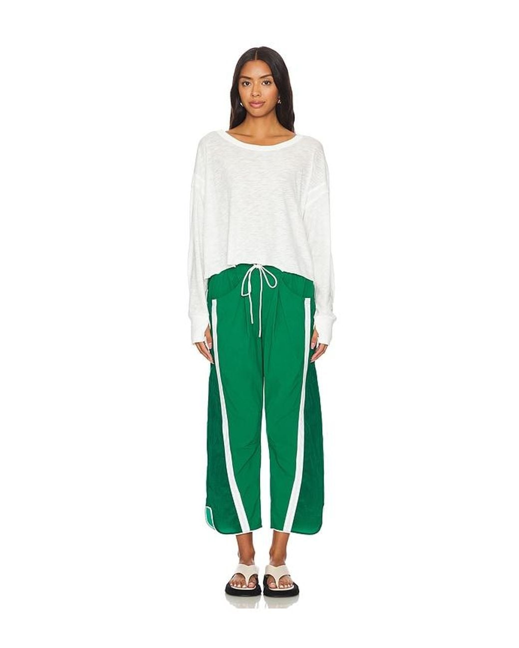 Free People Green X Fp Movement My Time Layer Tee