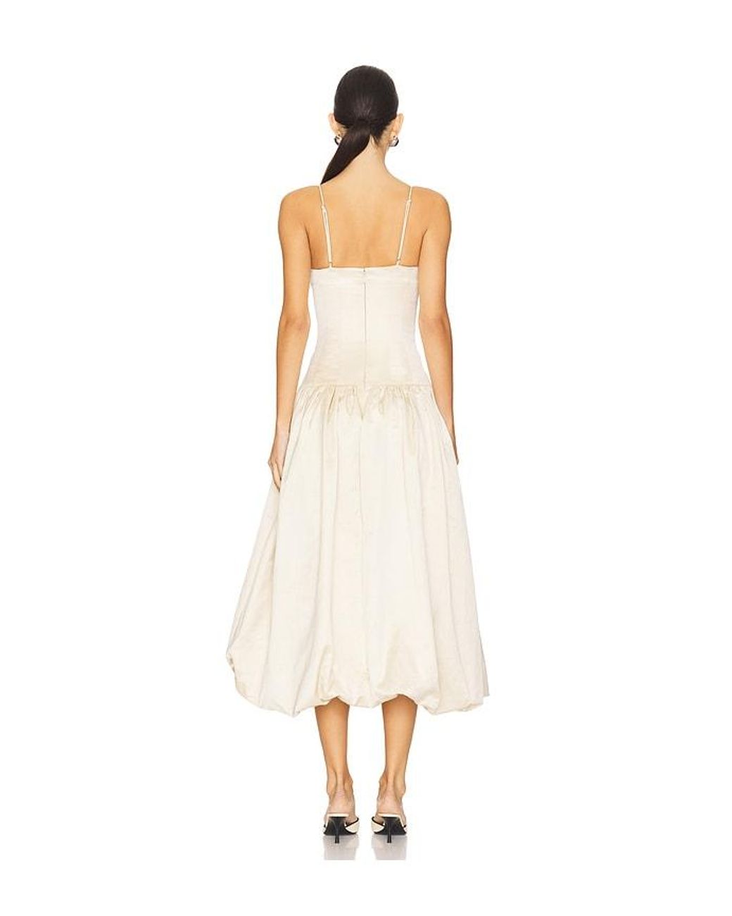 LPA White Kaia Midi Dress