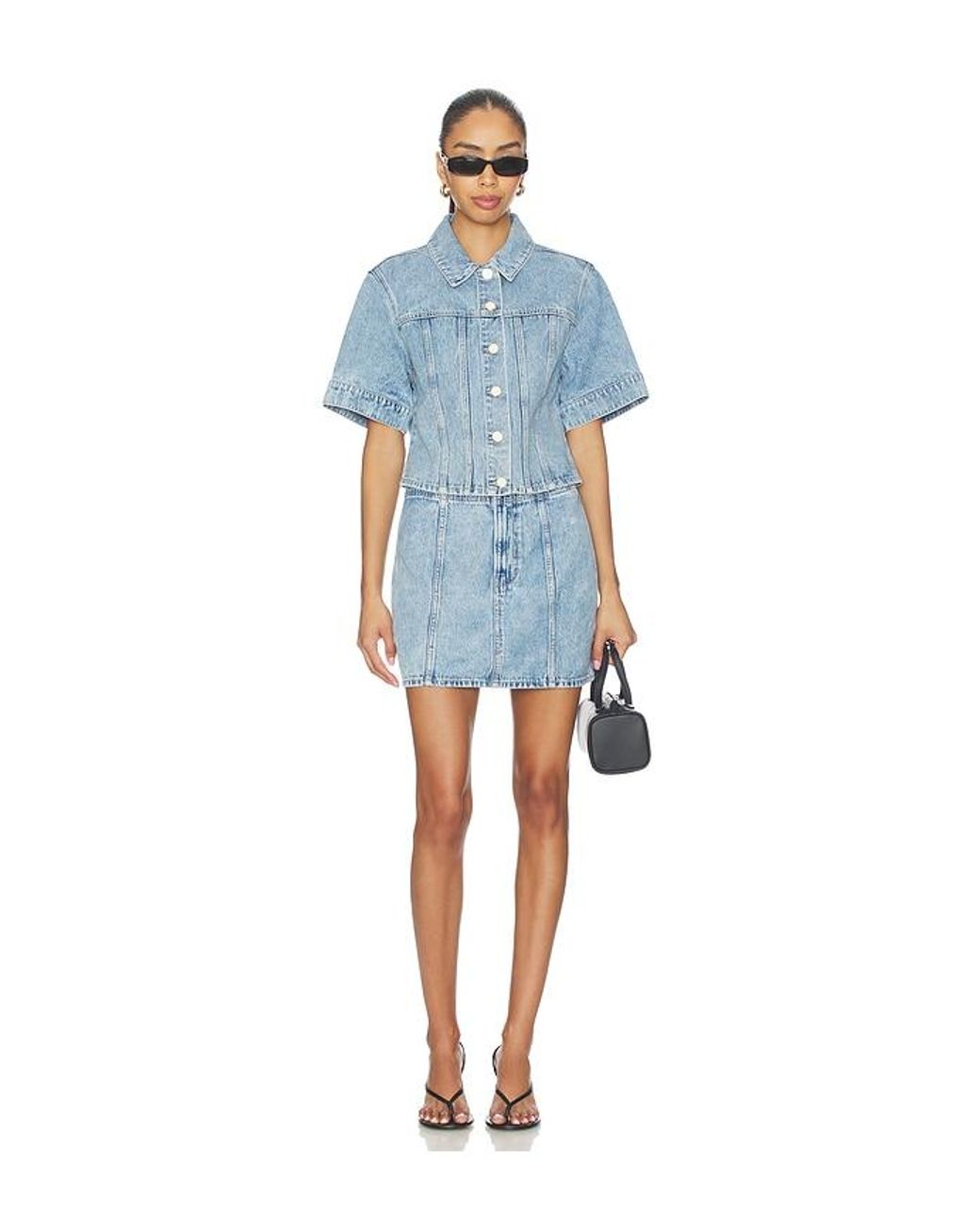 Veronica Beard Blue Marquita Mini Skirt