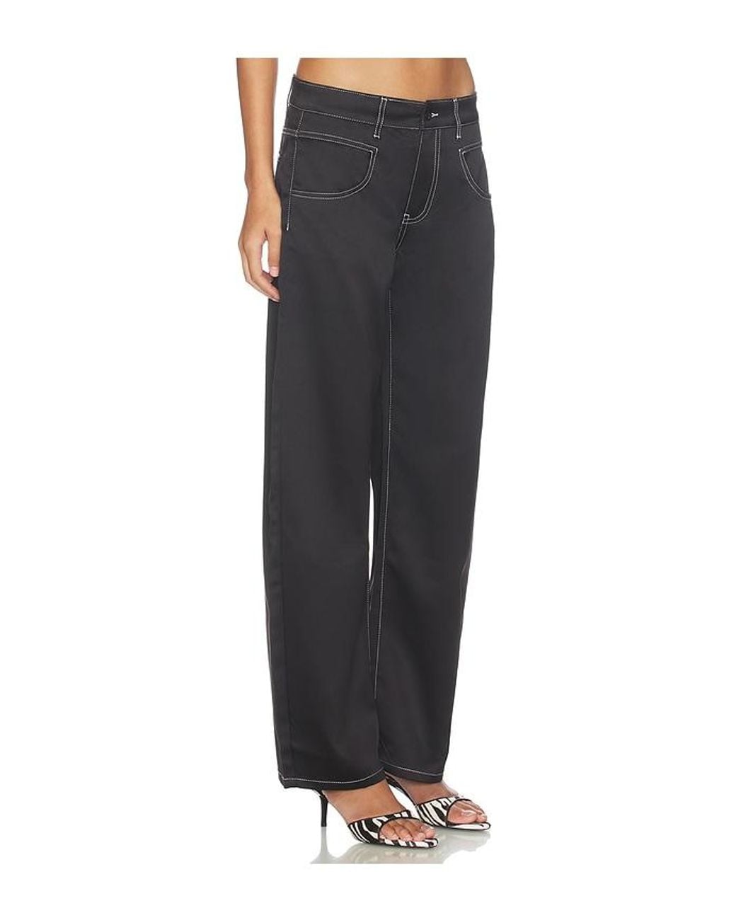 Lioness Black Serenity Satin Pant