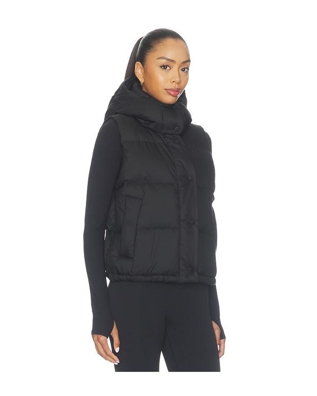 lululemon athletica Black Wunder Puff Cropped Vest