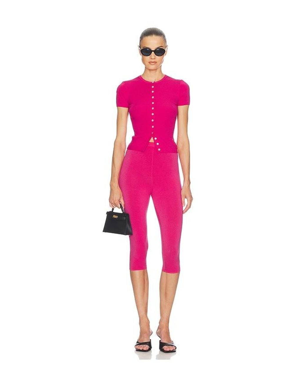 Helsa Pink Beckette Knit Capri