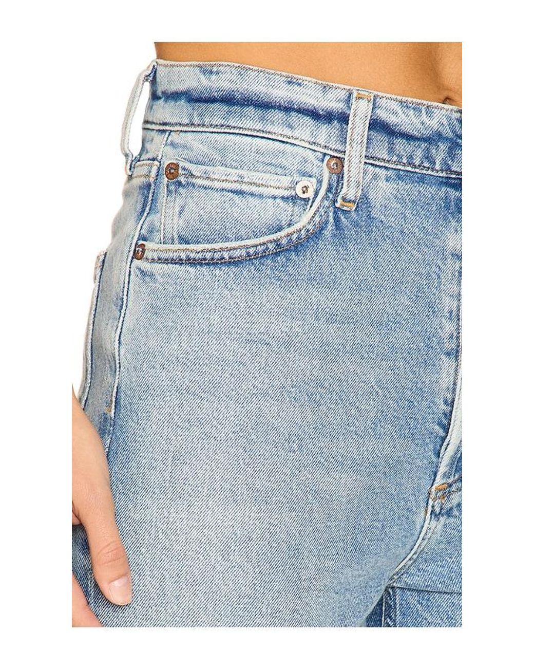 Agolde Blue 90's Pinch Waist Crop Jeans