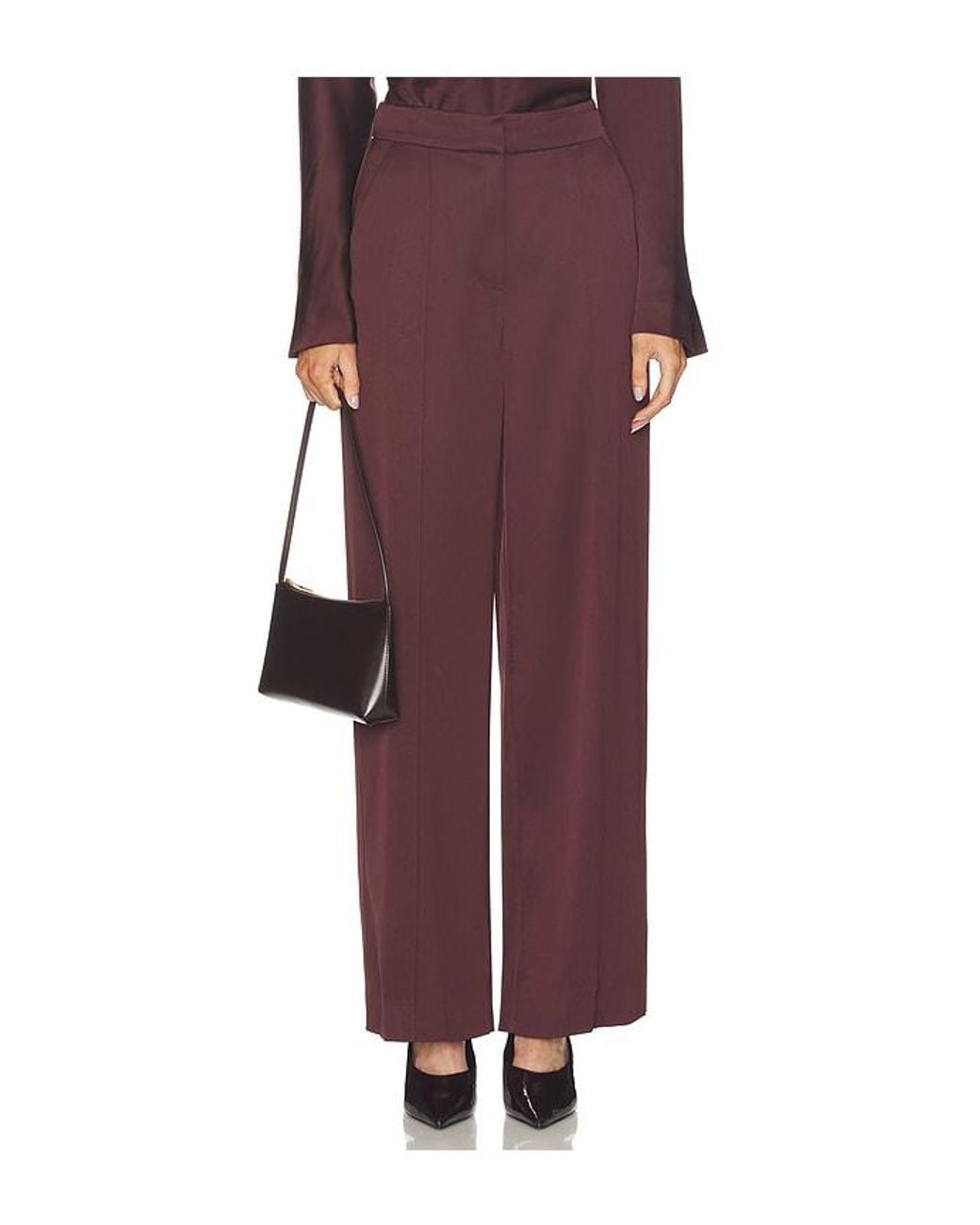 Jonathan Simkhai Purple Kyra Wide Leg Pant