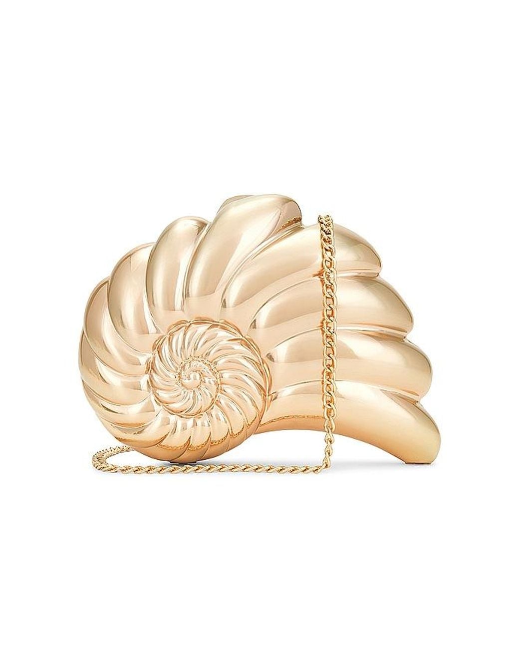 Olga Berg Natural Shella Clutch